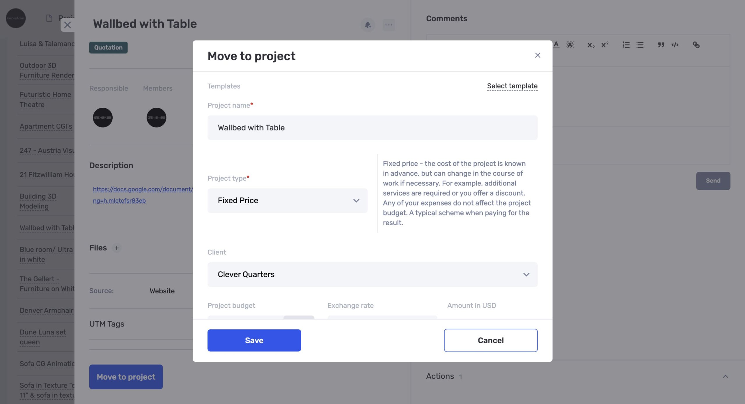 CGI studio project management