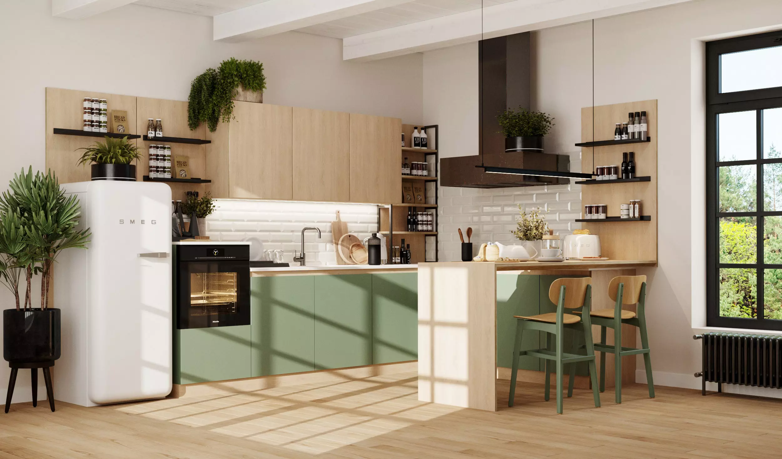 kitchen 3d rendering