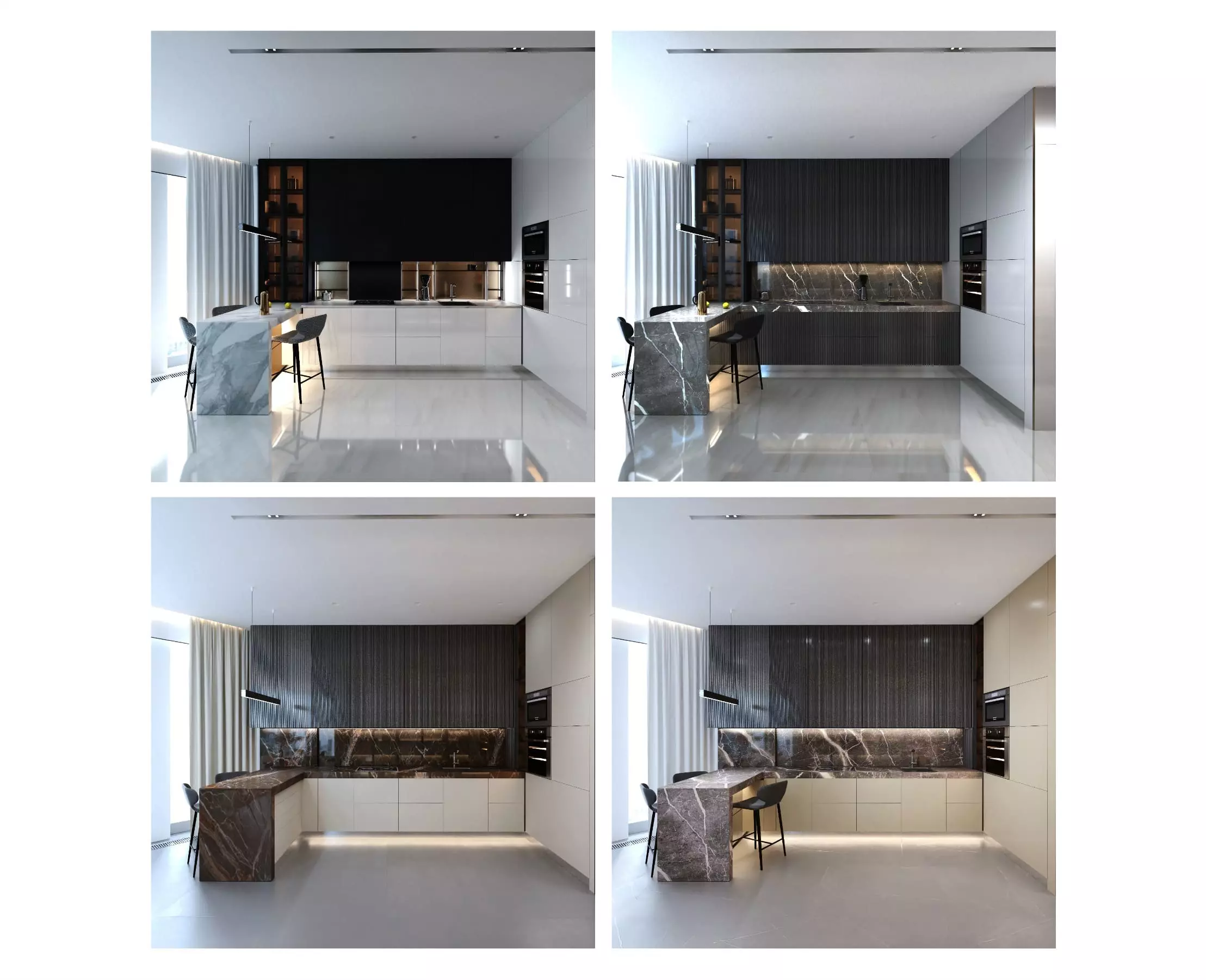 modern kitchen layouts
