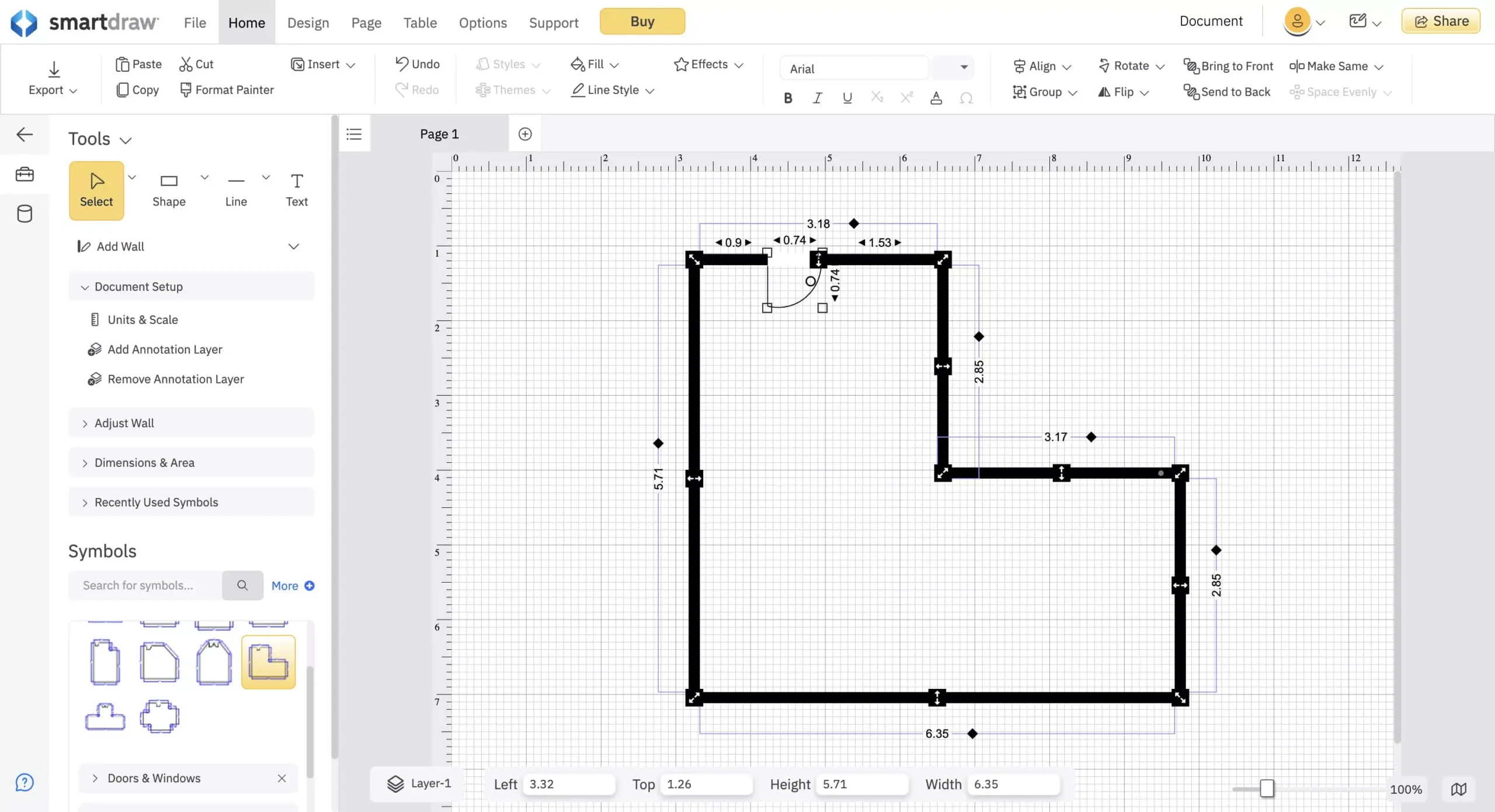 SmartDraw blueprint creator