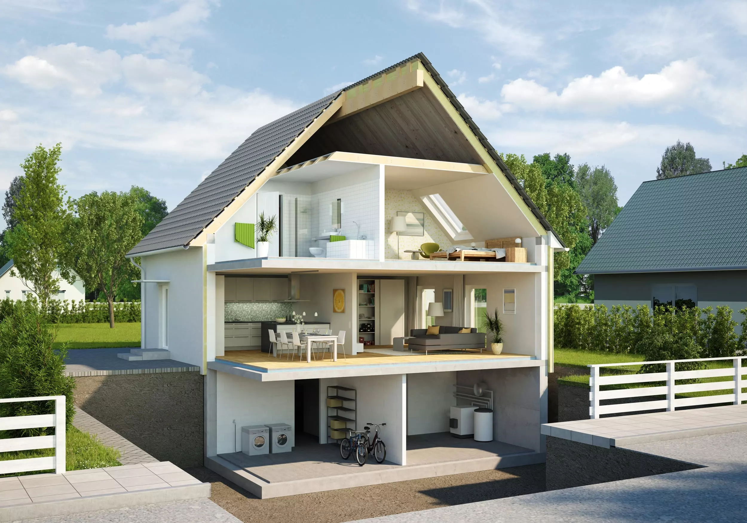 cutaway 3d rendering