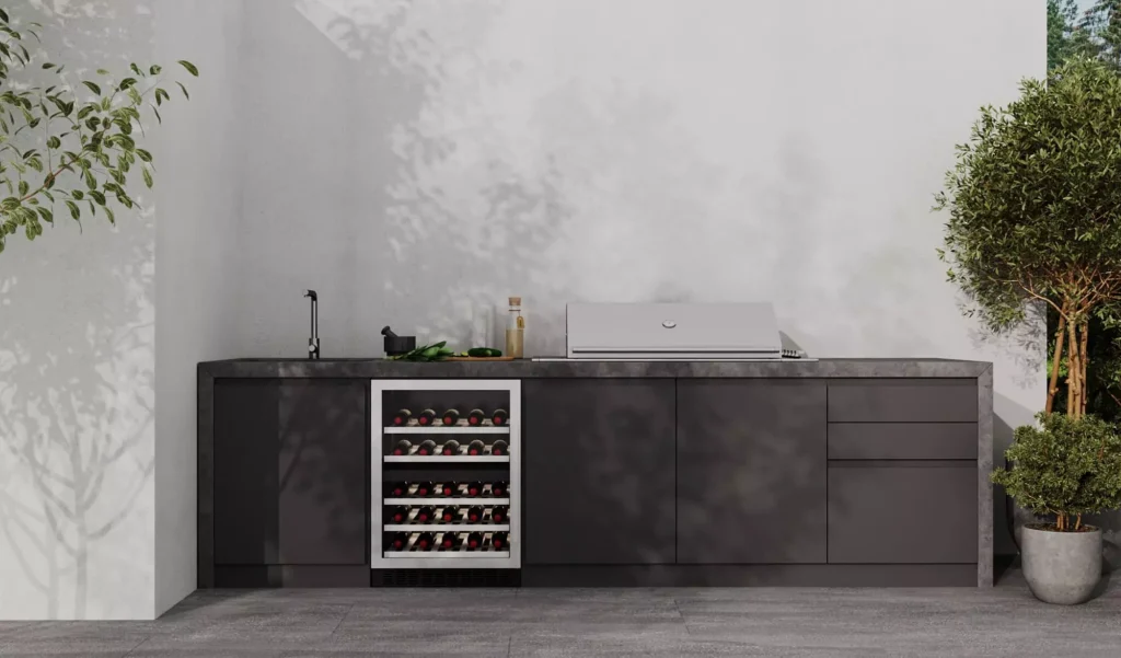 3D BBQ outdoor kitchen rendering - HABIT Creative Studio project by GENENSE