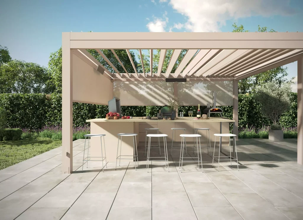 3D outdoor kitchen rendering - HABIT Creative Studio project by GENENSE